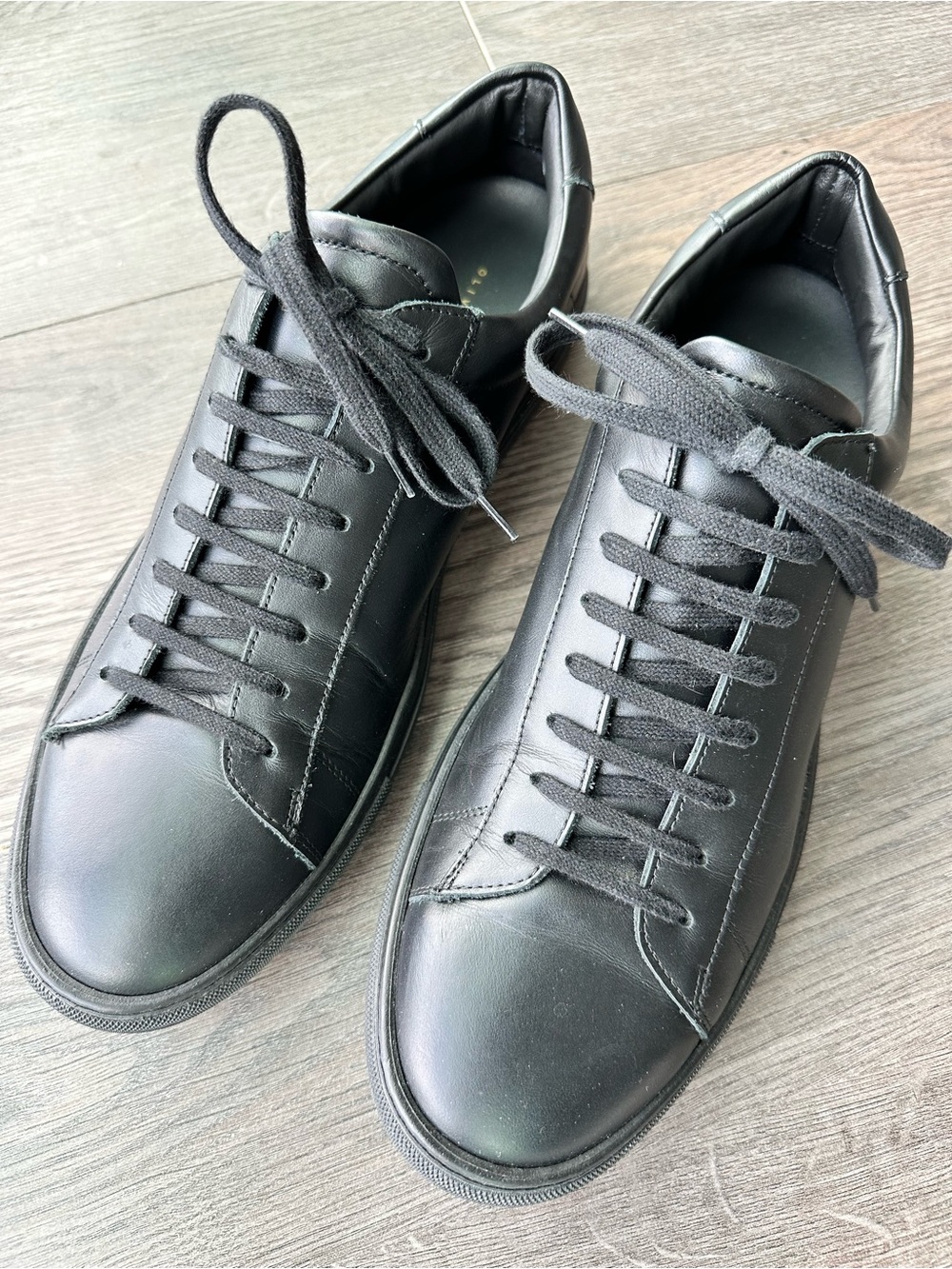 Oliver Cabell Low Classic Black Leather Men's Sneakers